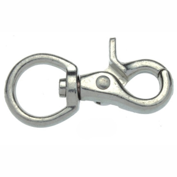 Trigger Snap Hook with Movable, Round Swivel